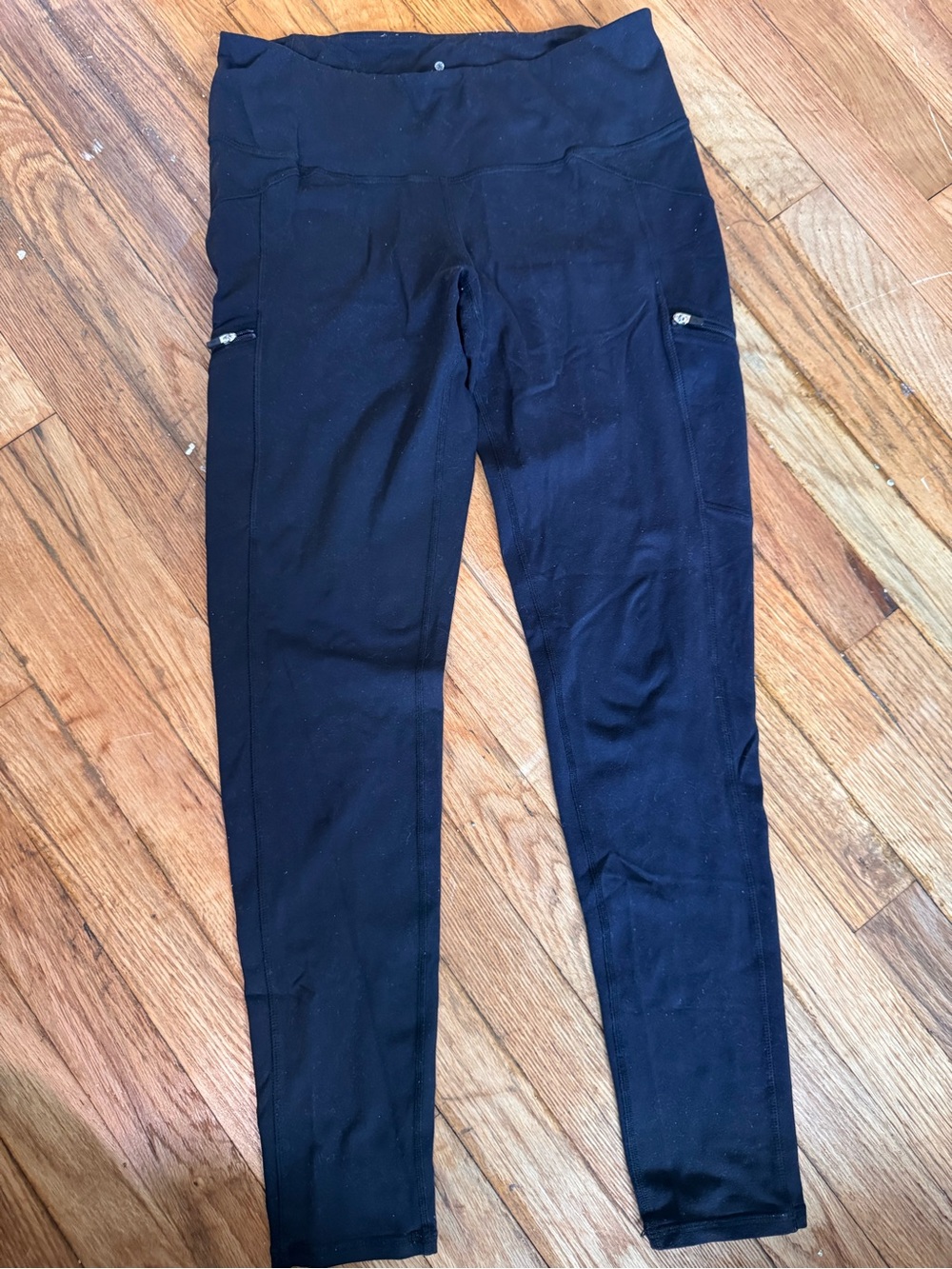 Athleta Black Leggings Zipper Pockets Workout Athletic Athleisure Pants